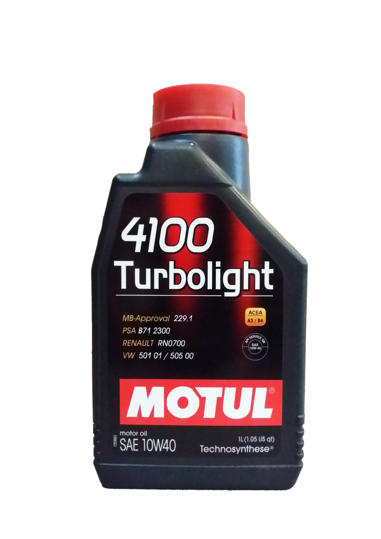 Моторное масло Motul 4100 TURBOLIGHT 10W-40, 1л